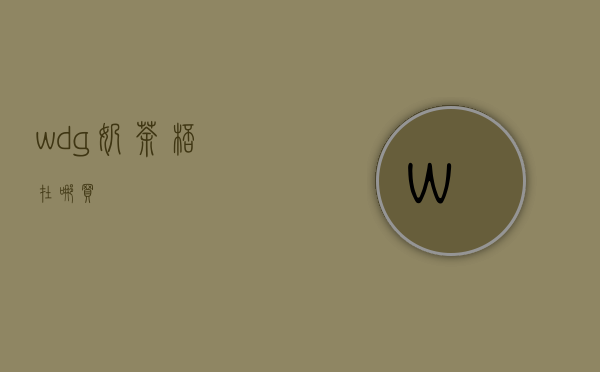 wdg奶茶杯在哪买？