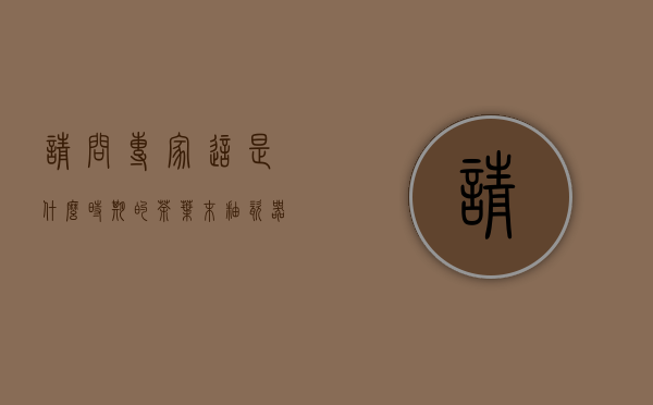 请问专家这是什么时期的茶叶末釉瓷器