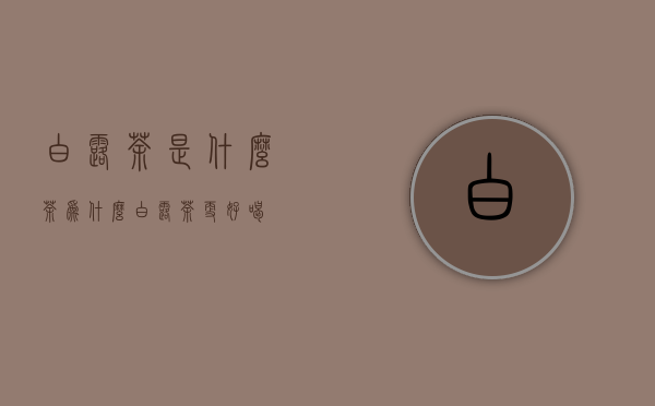 白露茶是什么茶？为什么白露茶更好喝？