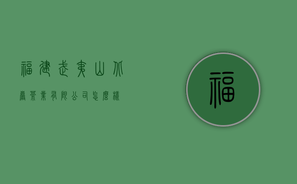 福建武夷山北岩茶业有限公司怎么样？