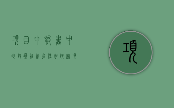 项目申报书中的技术经济指标如何写？项目是高新研究与发展项目