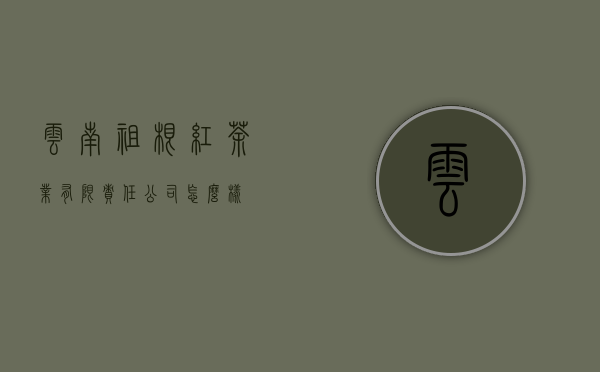 云南祖根红茶业有限责任公司怎么样？