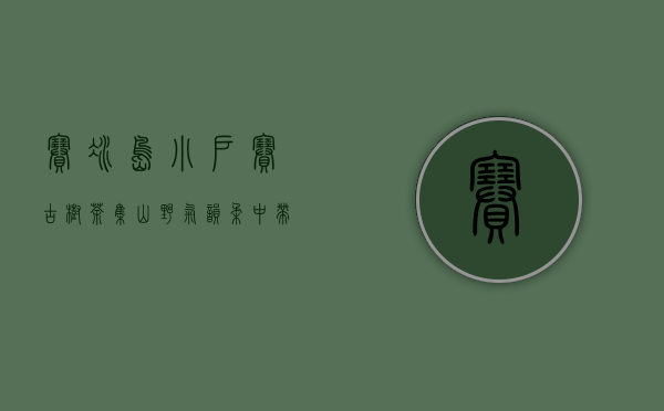 赛冰岛小户赛古树茶集山野气韵柔中带霸气