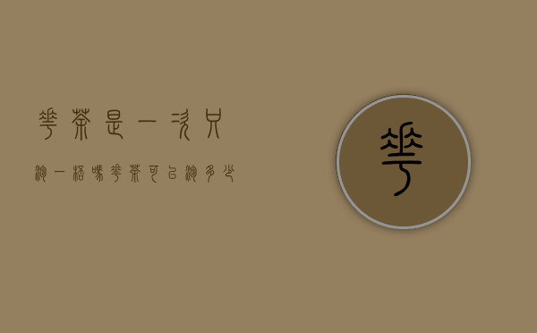 花茶是一次只泡一杯吗(花茶可以泡多少次)