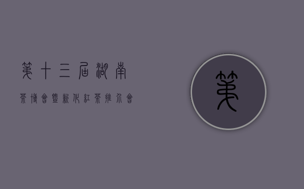 第十三届湖南茶博会暨新化红茶推介会新闻发布会在新化渠江源举行